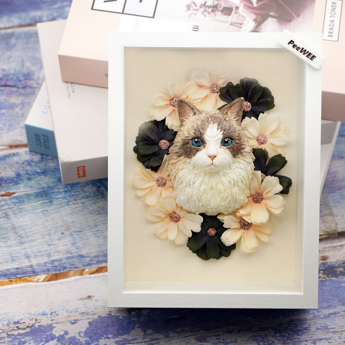 Ritratto di animali domestici in fiore personalizzato