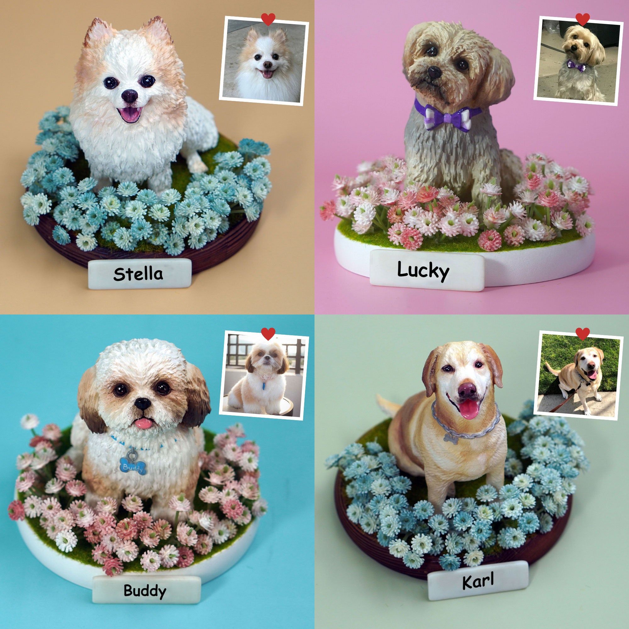 Custom dog outlet figurine